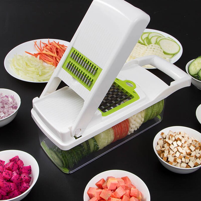 Vegetable Cutter multifunctional Upgrade Kitchen Gadgets Press Steel Blade Potato Peeler Carrot Grater Kitchen Accessories