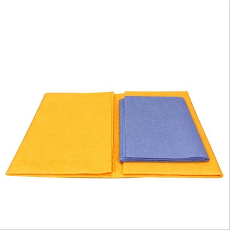 Högeffektiv anti-fett bambu fiber disktrasa tvätt handduk absorberande disk disk kök rengöring torktrasa 1 blå&gul