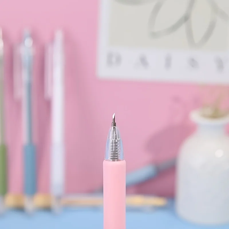 1 pc Kawaii Art Utility Knife Pen Knife Cut Stickers Scrapbooking Cutting Tool Express Box Knife School Supplies DIY Craft