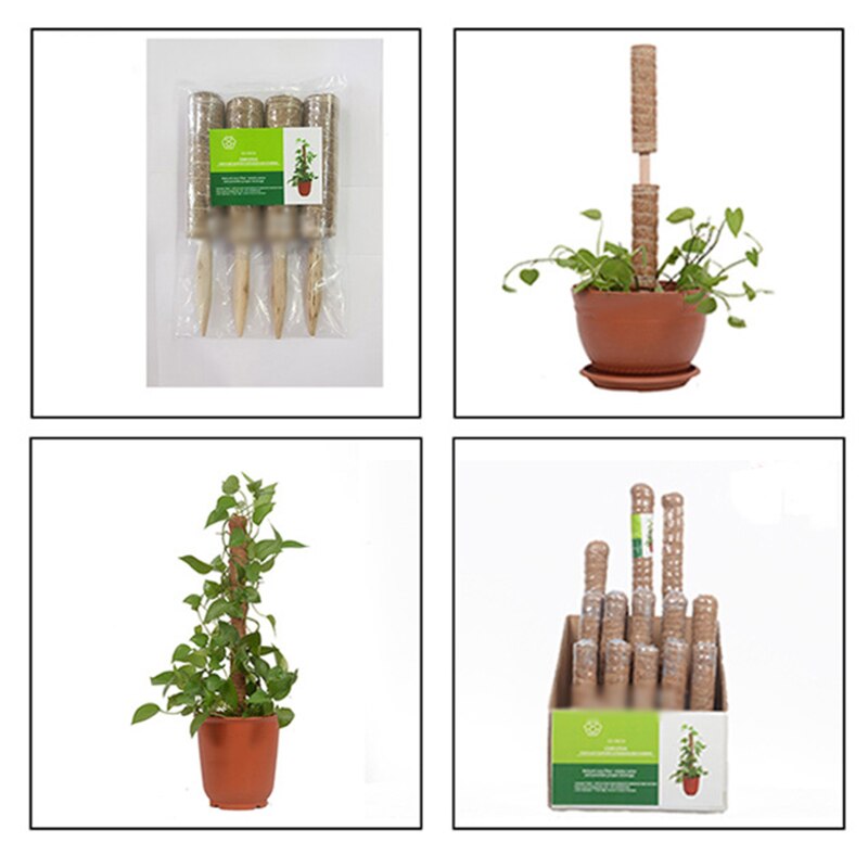 Poste de tótem para escalada de plantas, palo de palma de coco seguro para jardinería, soporte para plantas, vid trepadora y enredaderas, herramientas auxiliares