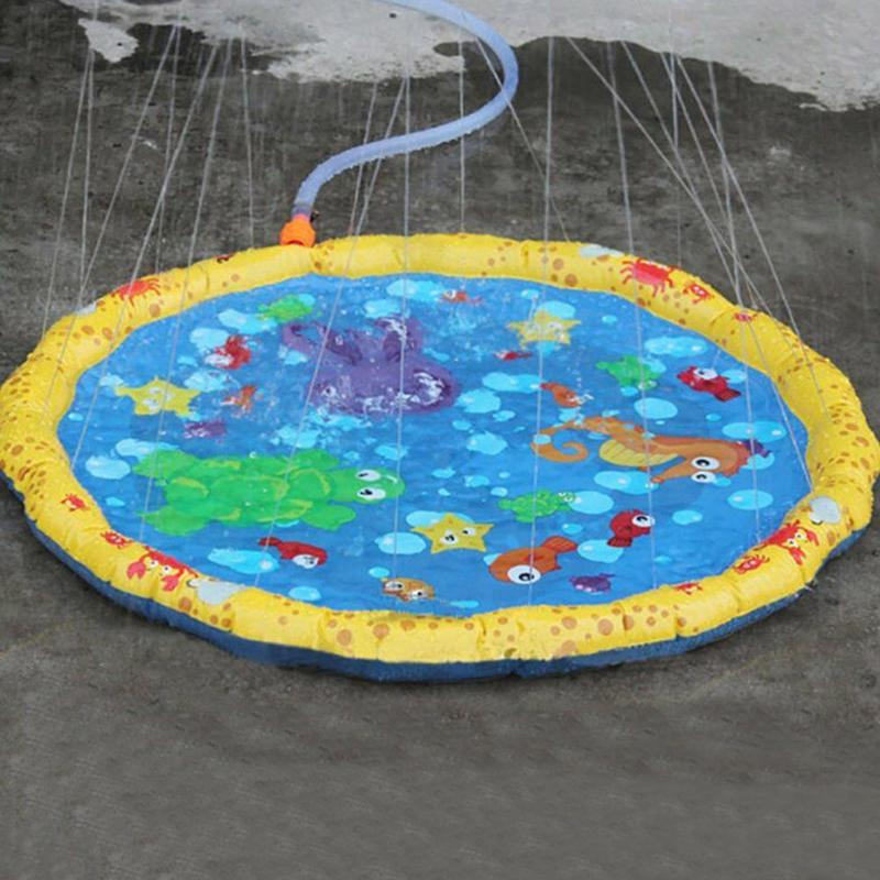 Kinder Spielen Strand Spielzeug Sommer kinder Outdoor Wasser Spray Matte Rasen Strand Spiel Sprinkler Kissen Durchmesser 100cm