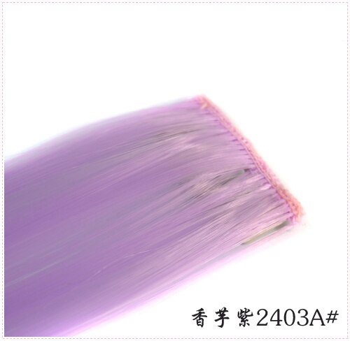 LIHUI-extensiones de cabello sintético para mujer, mechones de pelo largo y liso, con Clip, para resaltar, Color arcoíris, Color rosa