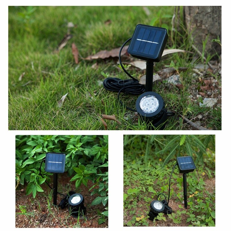 1/2 Lamps Solar Powered Landscape Projection Spotlight Underwater Lights For Garden Pool Pond Lawn Outdoor Lighting Projector