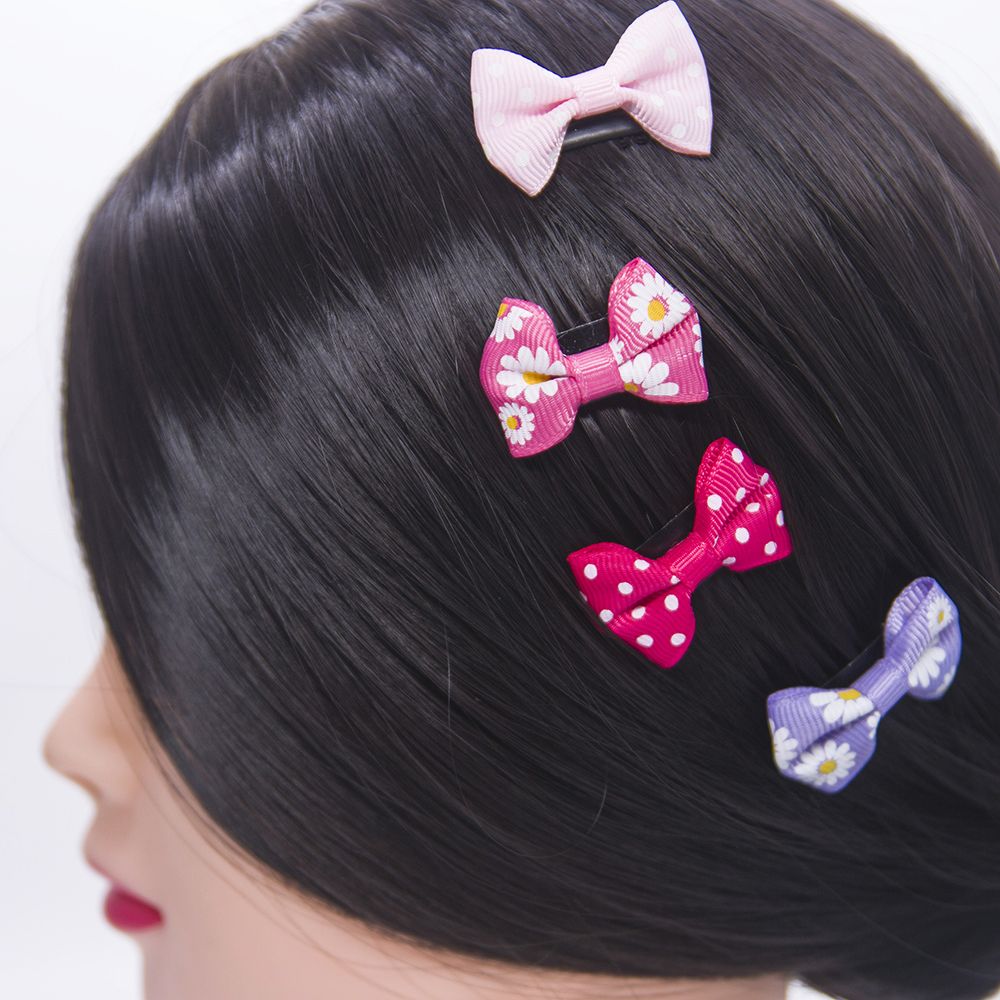 10 pièces/lot mignon nœud pinces à cheveux solide épingles à cheveux bébé filles Barrettes petit imprimé Floral épingle à cheveux chapeaux bébé cheveux accessoires