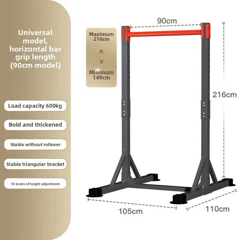 202590/105cm barre orizzontali per uso domestico, attrezzatura fitness da interno, trazioni a terra, stretching, braccio per allenamento fitness: Bianco