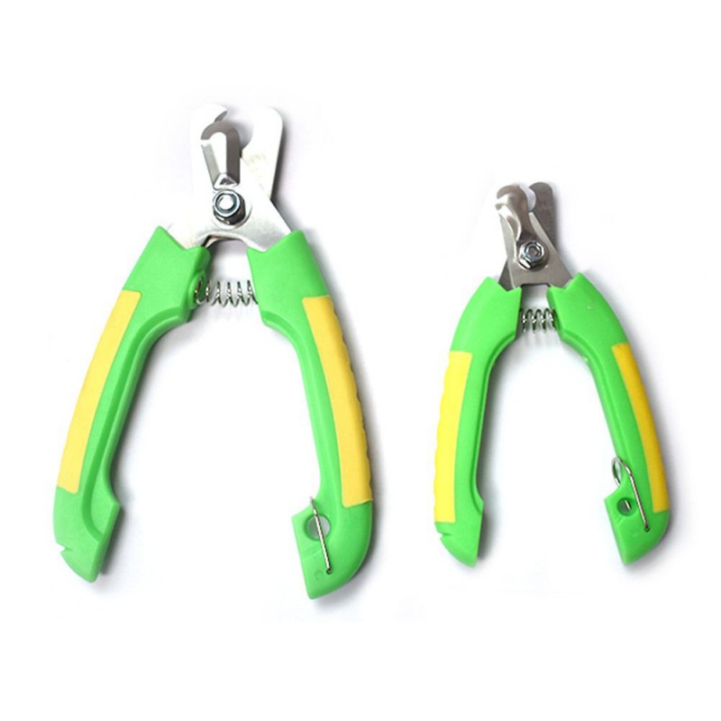 Stainless Steel Grooming Scissors Nail Clipper with Hanger Cat Dog Claw Cleaning Grooming Scissor with Spring Device