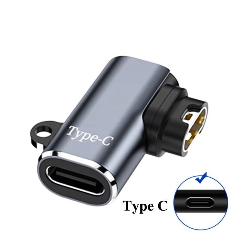 Type C Lader Adapter voor Garmin Fenix 8 7 6 5 8X 7X 6X Tactix Oplaadadapter Micro/IOS USB voor Garmin Horloge Oplader Adapter: Lichtroze