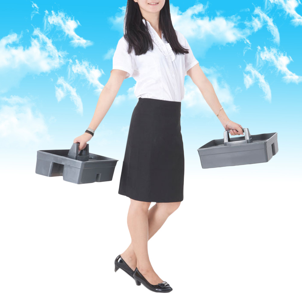 3 Dividers General Purpose Tool Caddy Executive Series Carry Caddy Plastic Tote with Handle