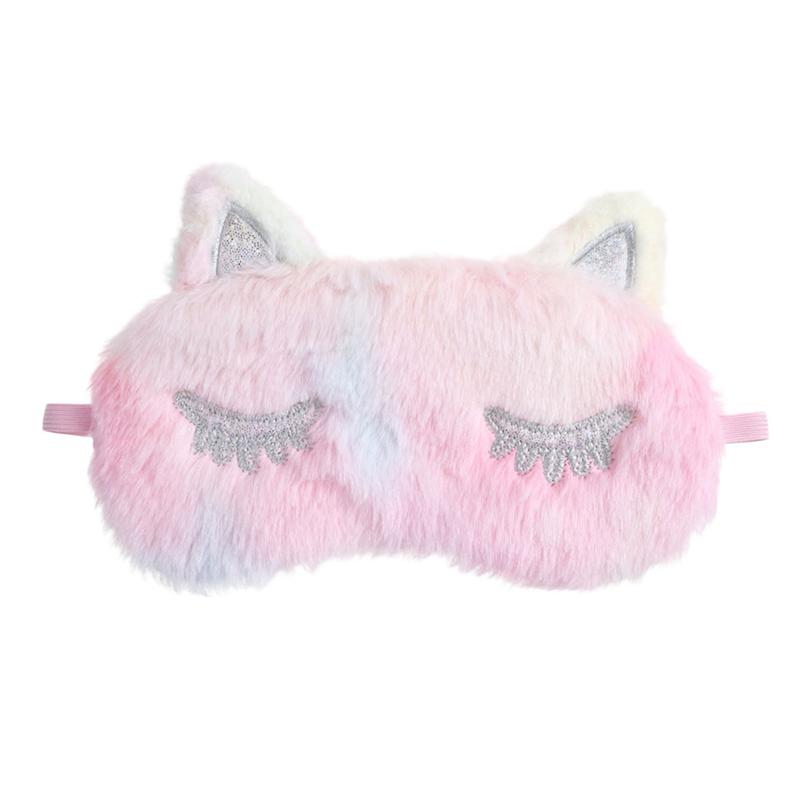 3D Eenhoorn Oogmasker Cartoon Verscheidenheid Slaapmasker Slaapmasker Ontspannen Maskplush Eye Shade Cover Geschikt Voor Reizen Home Party: MULTI