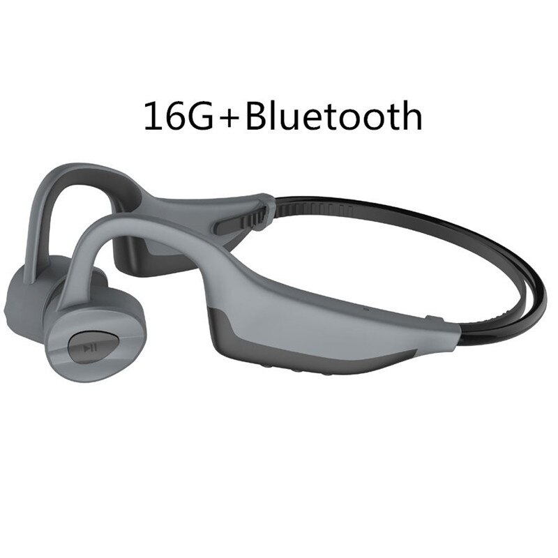 K8 Bone Conduction Wireless Bluetooth Headset, IPX8 Waterproof Swimming Headset, Sports Headset, 16GB Memory MP3 Player: K7-gray