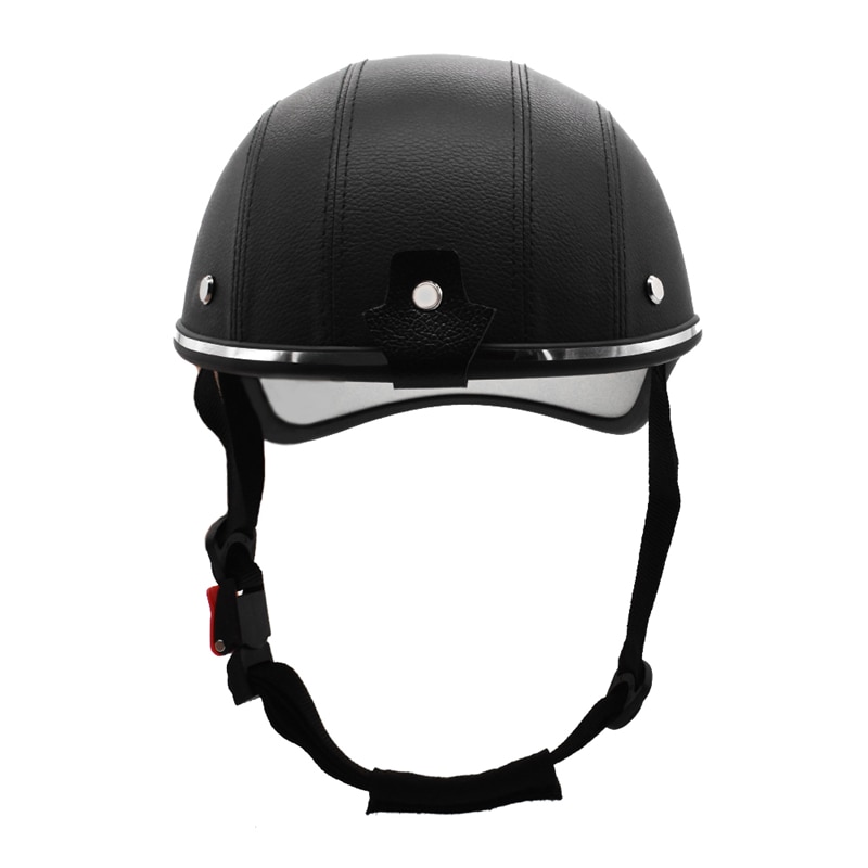 Wosawe cykelhjelm tysk læder vintage casco motorcykel åbent ansigt retro halvhjelm chopper cykel pilot motobike hjelm