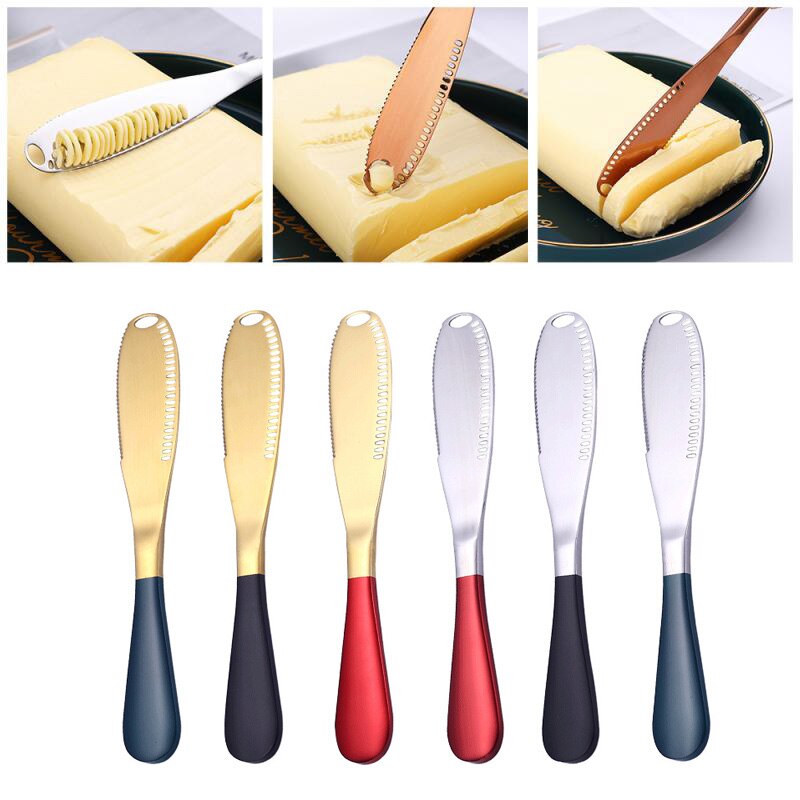 Couteau à beurre multifonction en acier inoxydable, ustensile à crème, ustensile à Dessert, Toast pour casse-croûte, outils de cuisine