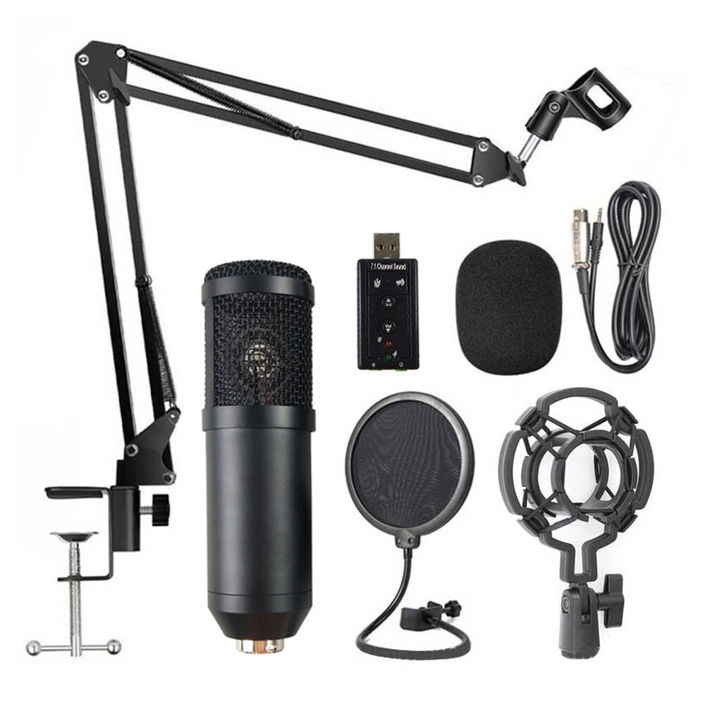 BM800 Professionele Suspension Microfoon Kit Live Broadcasting Recording Condensator Microfoon Set