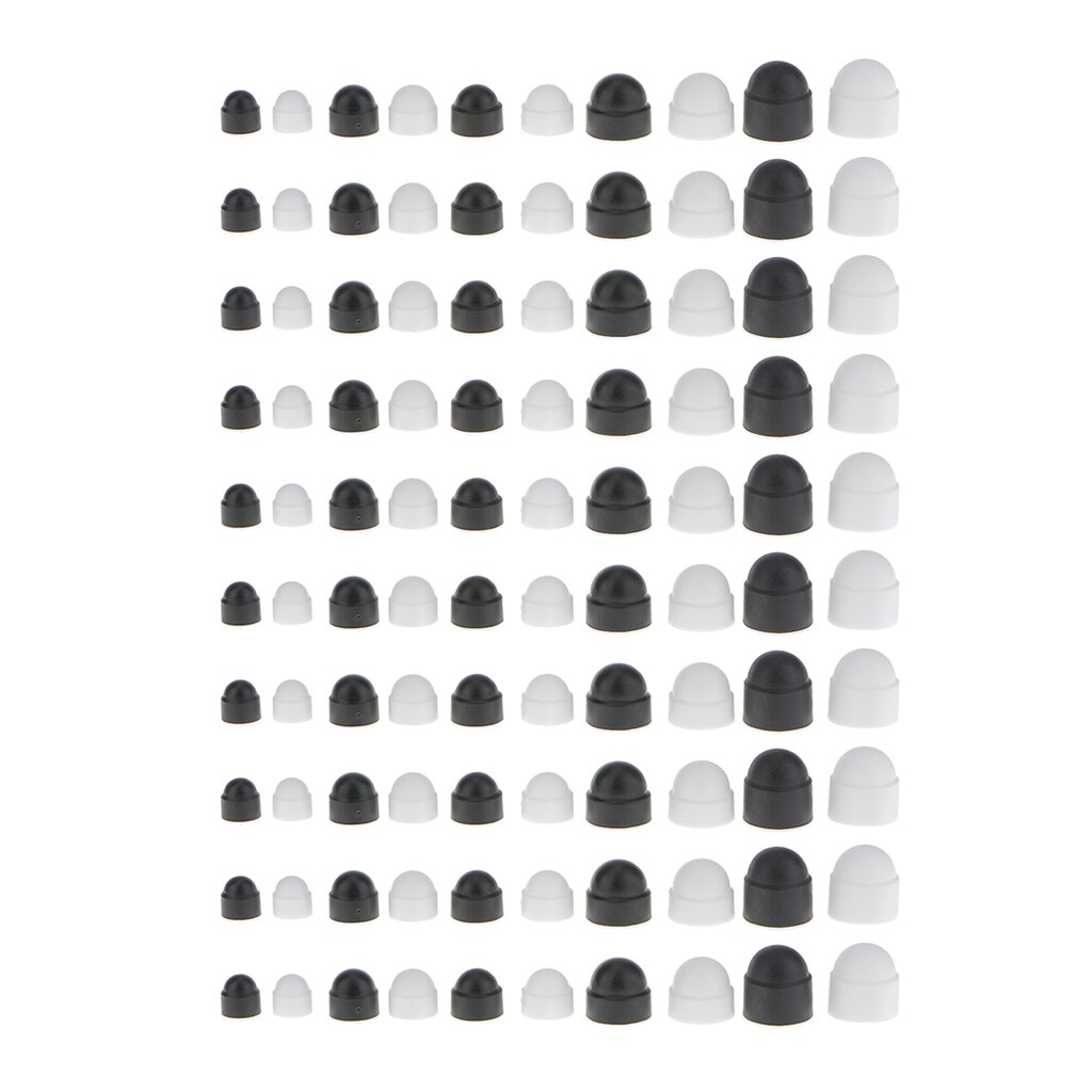 10Pcs M8 Dome Head Bolts White Dome Bolt Nut Protection Caps Covers Exposed Hex 13mm Spanner Building DIY Materials Screws