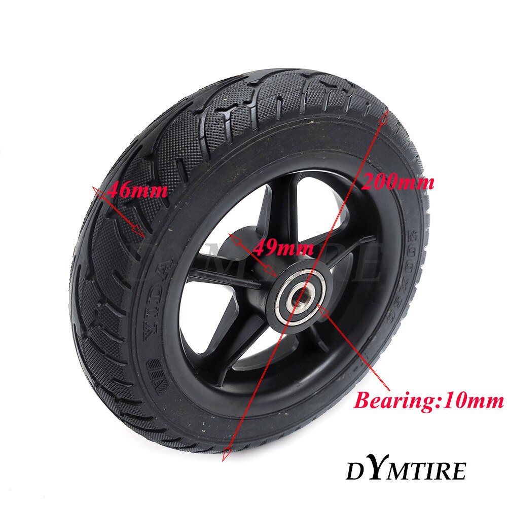 200x50 Solid Tire Wheel for Electric Scooter 8 Inch Explosion-Proof Tubeless Tyre Parts