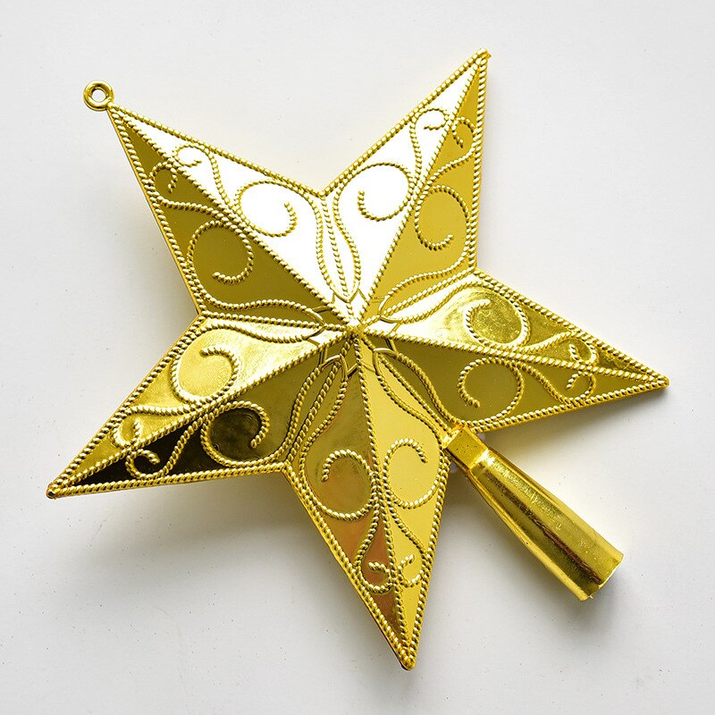 Kerst Levert Kerstboom Top Ster Gouden Kerst Ster Kerst Decoratie Ster Draad Vijf Ster Decoratie Accessoires