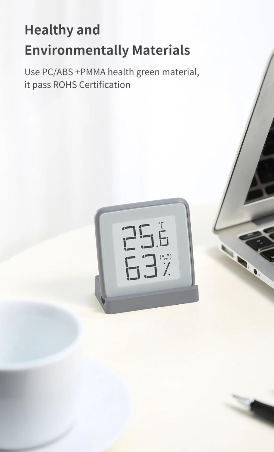MMC E-Ink Screen BT2.0 Smart Bluetooth Thermometer Hygrometer Works with Xiaomi App Home Gadget Tools