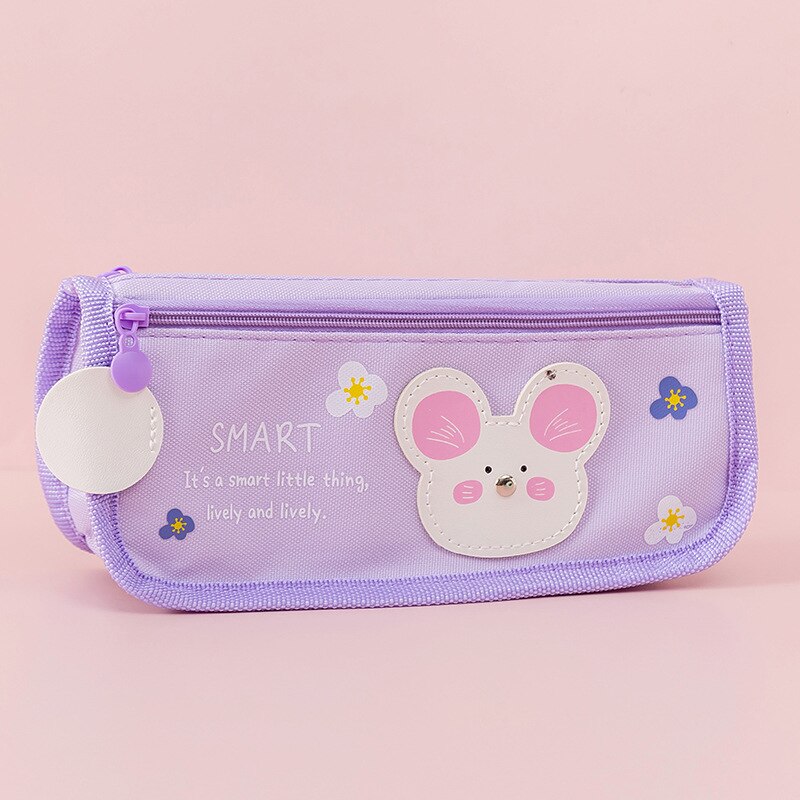 Kinbor Cute Duck Pencil Case Fabric Large Capacity Stationery Tools Storage Back To School Supplies