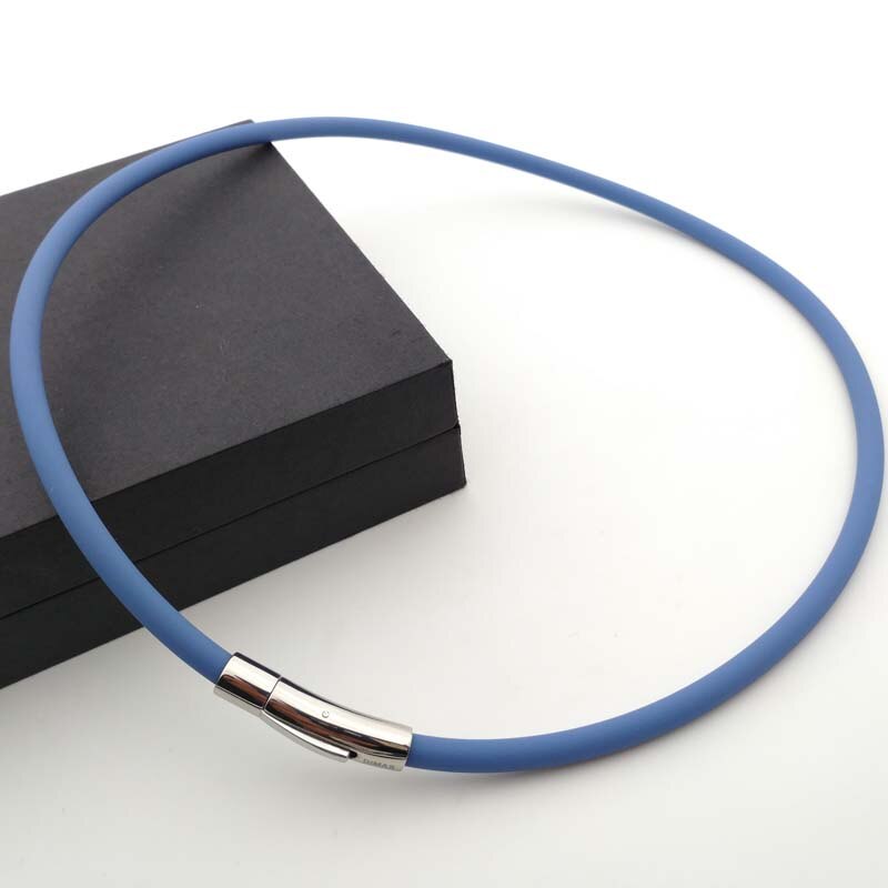 Nieuw type van comfortabele siliconen energie ketting, roestvrij stalen gesp, germanium titanium siliconen Ketting