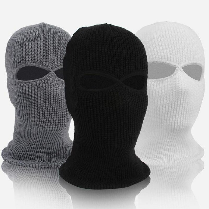 Balaclava 2 Hole Full Face Mask Cap Breathable Motorcycle Face Shield Windproof Outdoor Riding Ski Mountaineering Head Cover