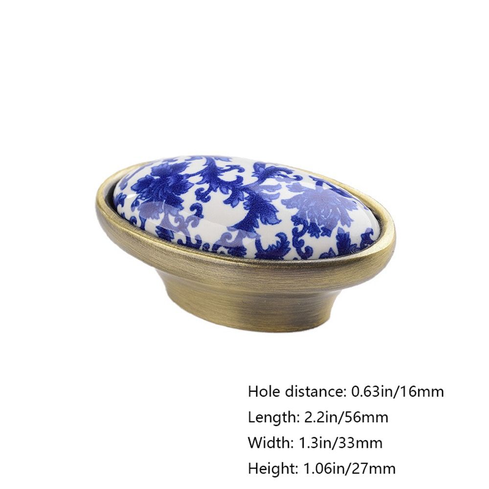 Porcelain Flowers Blue And White Furniture Antique Dresser Cabinet Handles Door Handle Pull Handles Drawer Knobs: Oranje