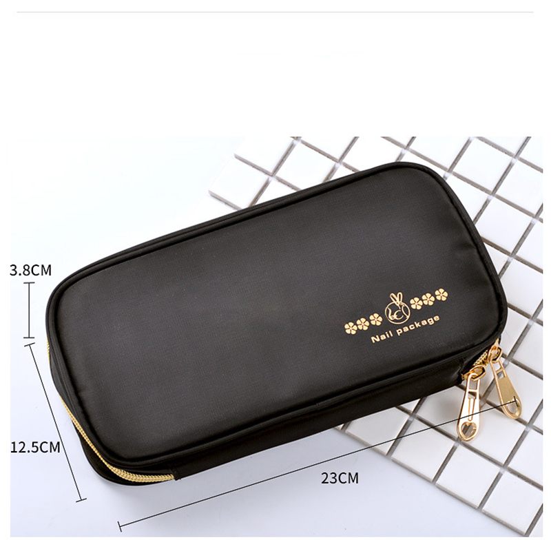 Nail Art Pen Storage Pouch Waterproof Nail Brush Case Holder Storage Bag for Nail Brush Large Capacity Cosmetic Makeup Bag Case