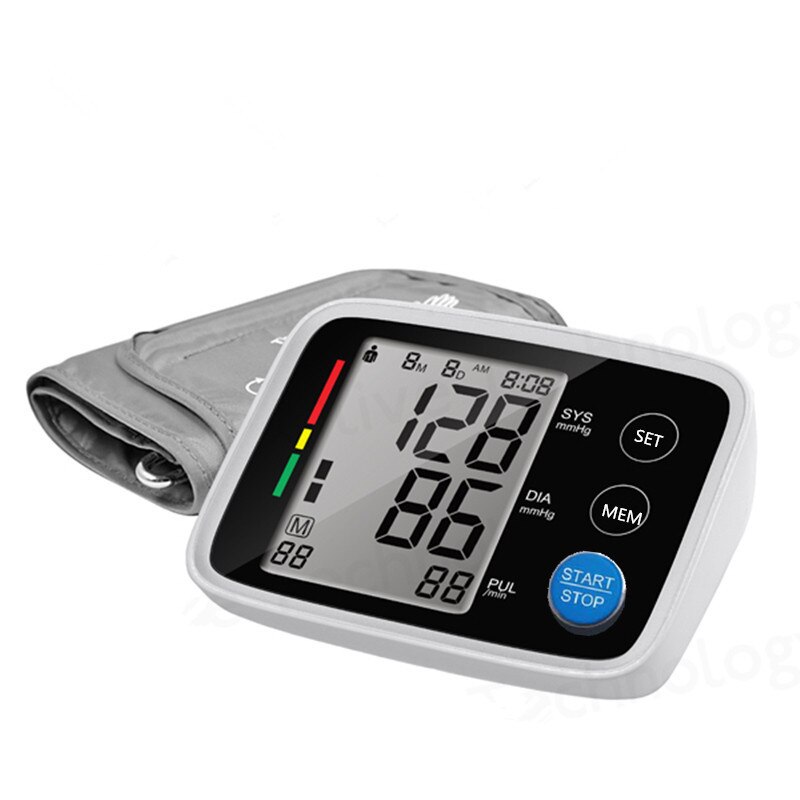 Grote Lcd Display Digitale Bloeddrukmeter Tonometer Bloeddrukmeter Pulsometros Gezondheid Monitor Voor Hart Bloed
