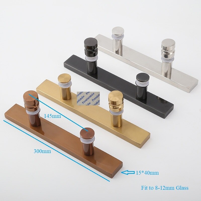 15*40MM Rectangle Bar Pull Back To Back Knob Shower Enclosure Glass Door Mirror Rose Gold Matte Black