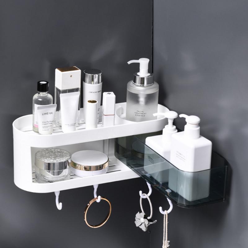 Rotating Bathroom Corner Shelf Bath Toilet Rotating Shelf Corner Storage Rack Locker Bathroom Storage Tool