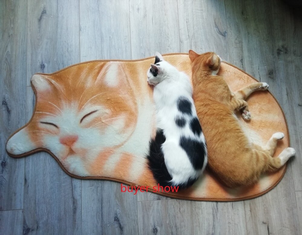 LYN & GY Japon Style Chat Forme Tapis de Sol Anti-dérapant Cuisine Tapis Toilettes Tapete D'absorption D'eau antidérapant Tapis Porche Paillasson