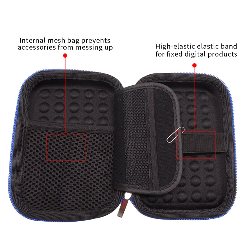 Hard Carrying Pouch Cases For WD Seagate External 2.5 inch Hard Drive USB Cable Protection Hard Shell Bag Charger Organizer Case