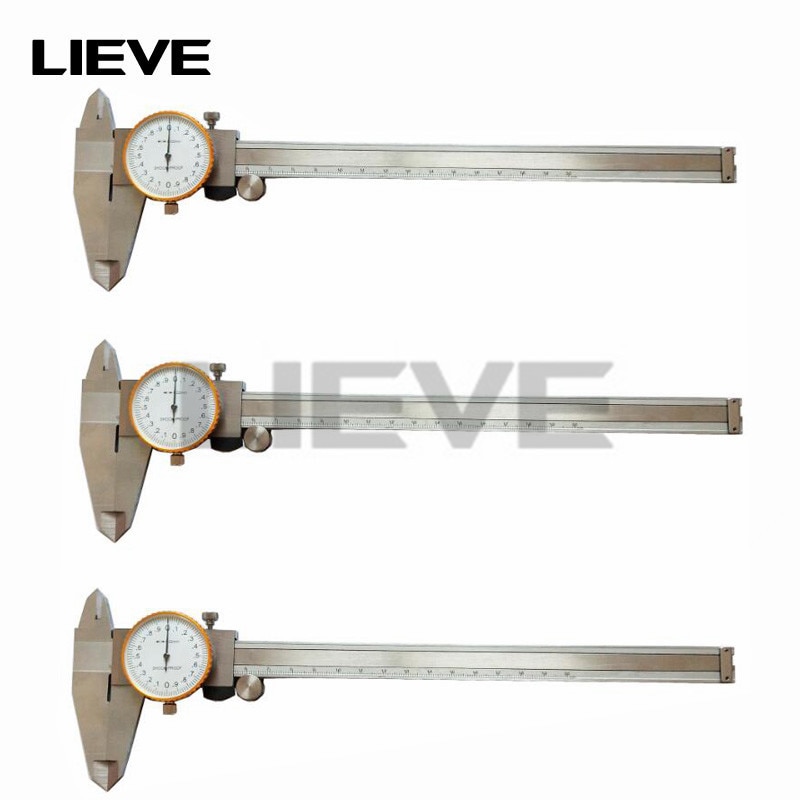 Dial Stainless Steel Metal Vernier Caliper Dial Caliper 0.02mm Shock Proof 150 mm Caliper Micrometer Gauge Measurement mikrometr