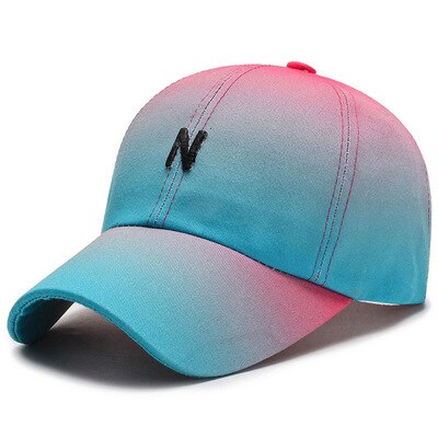[lbbfs] gradient mænd sommer baseball kasket grøn rød streetwear kvinders snap back cap hip hop trucker hat  no048: Farve 3