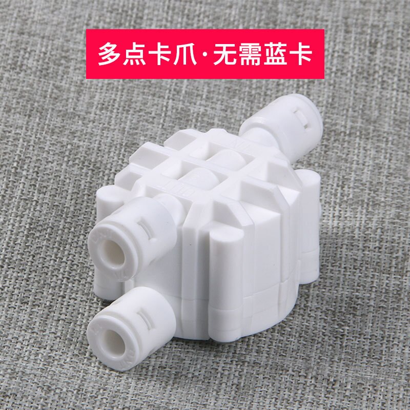Válvula de ósmosis inversa RO de 4 vías 1/4 "OD manguera de conexión rápida Válvula de diafragma para purificador de agua dosificador de agua pura