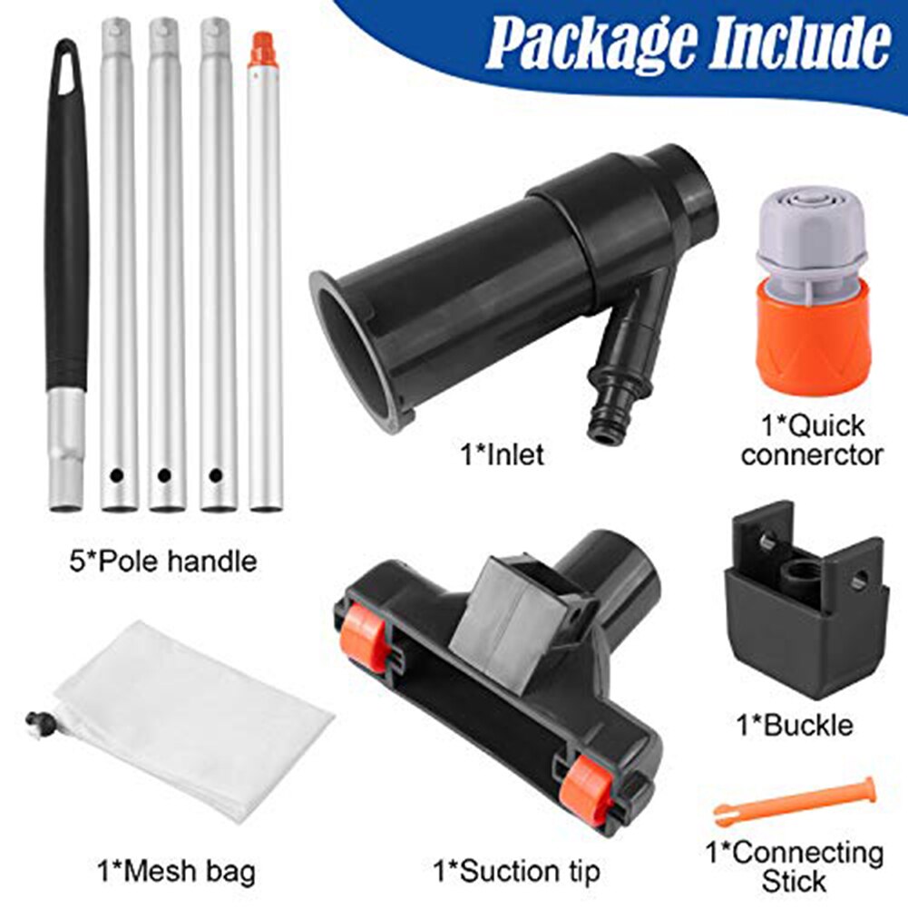 Pool Water Vacuum Cleaner with Portable Jet Suction Head Skimmer Net Maintenance Swimming Pool Cleaning Accessories