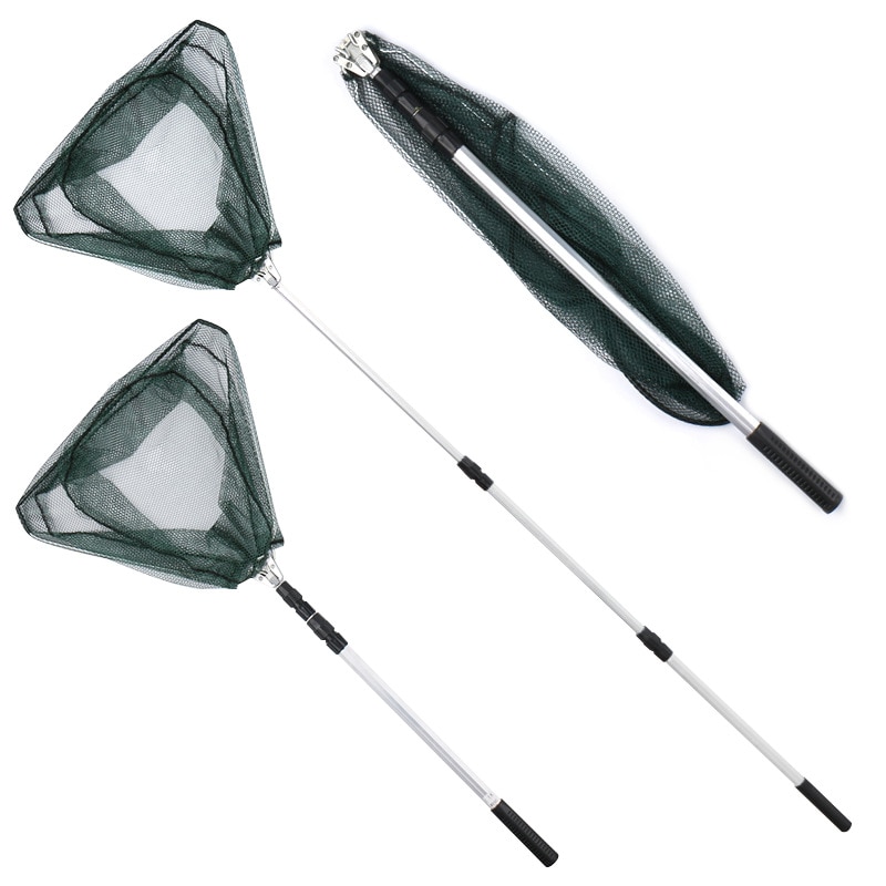 Aluminum Alloy Retractable Fishing Net Telescoping Foldable Landing Net Pole Folding Landing Net For Fly Fishing Network
