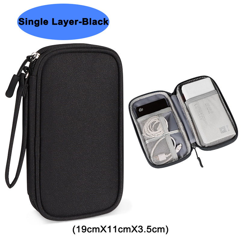Waterproof Carrying Pouch Electronics Organizer Bag Travel Bag Universal Cable Organizer Electronics Storage Bag Accessories: plum
