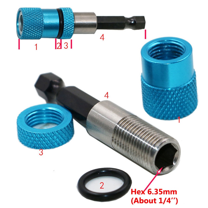 1pcs Adjustable Screw Depth Magnetic Screwdriver Bit Holder 1/4 Inch Hex Driver with 5pcs PH2 Scewdriver Bits 60mm Quick Holder