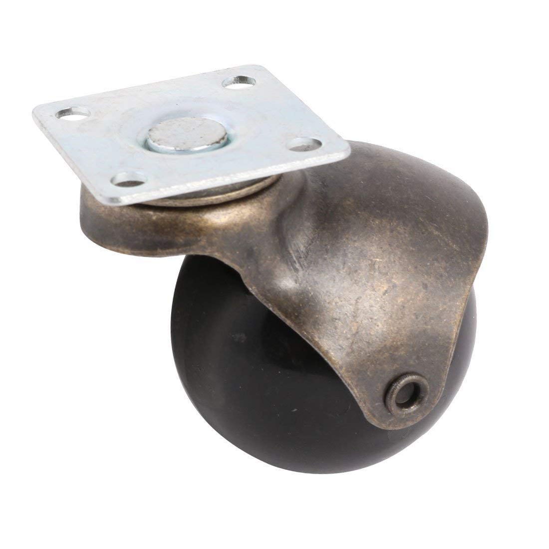 [4 Pack] schwenken oben Platte Mit Kapuze Ball Zauberer Räder, antike Bronze- (1,5-Zoll Keine Bremse)