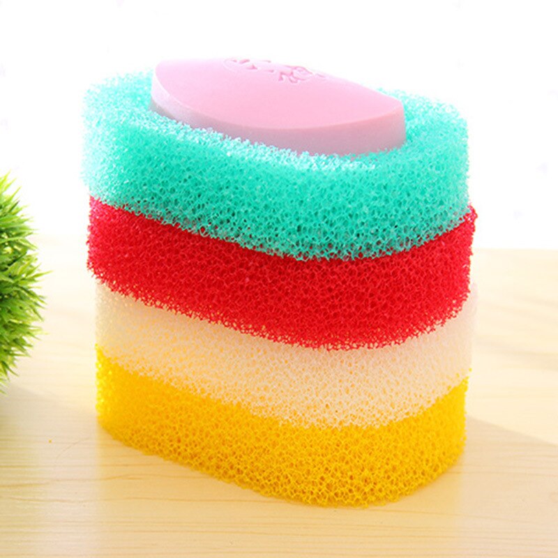 1Pc Draining Sponge Soap Dish Plate Bathroom Soap Storage Boxes Kitchen Tub Sponge Soap Holder Rack for Washroom