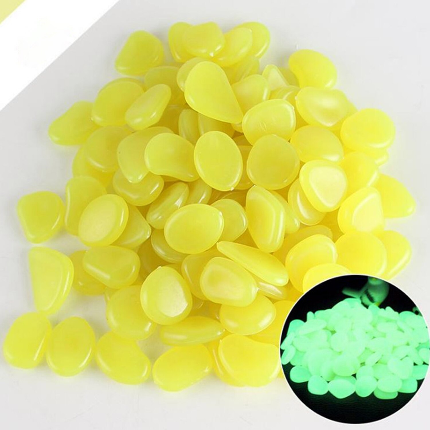 1kg glöd i mörkret stenar glödande stenar fluorescerande ljusa småstenar lysande stenar för akvarieträdgårdsdekoration: 9