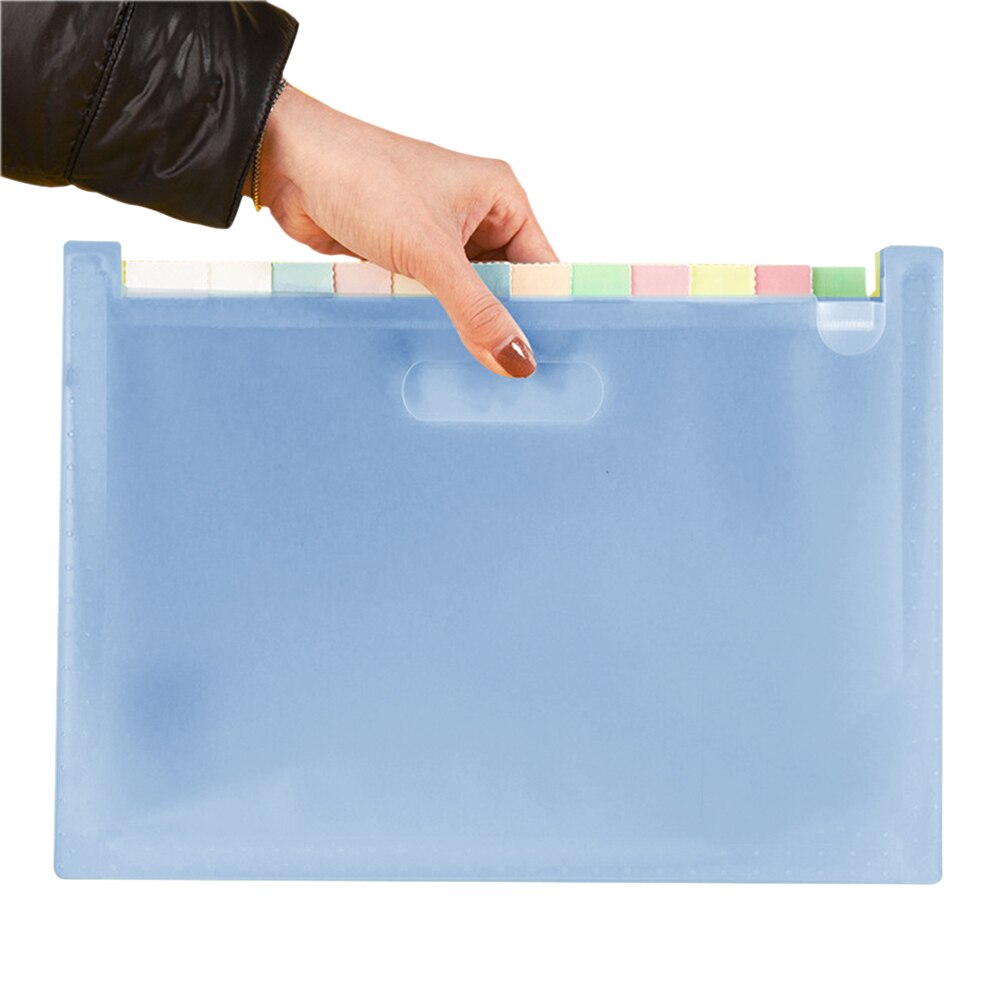 School With Lables Study Portable 13 Pockets Document Organizer File Folder Expanding A4 Rainbow Classification Business Office