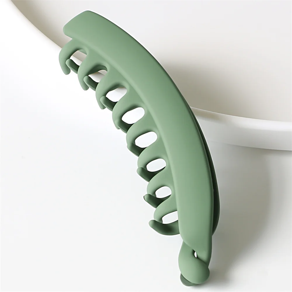Große einfache vertikale Bananen-Haarspange, mattiert, einfarbig, Haarnadel, zarte Bernstein-Haarklammer, Modeschmuck, Kopfbedeckung für Frauen: Lavendel