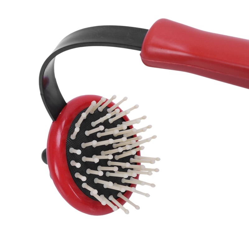 13.4 " lange bordeauxrode plastic handgreep, massagehamer met rugkrabber