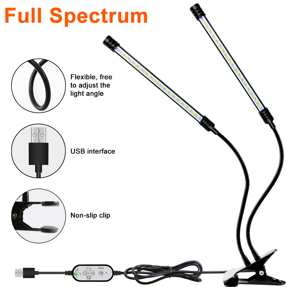 USB Plant Grow Light Full Spectrum Grow Lamp Led Phyto Lamp 4 Heads Phytolamp For Plants Seedlings Flower Home Tent Led Lights