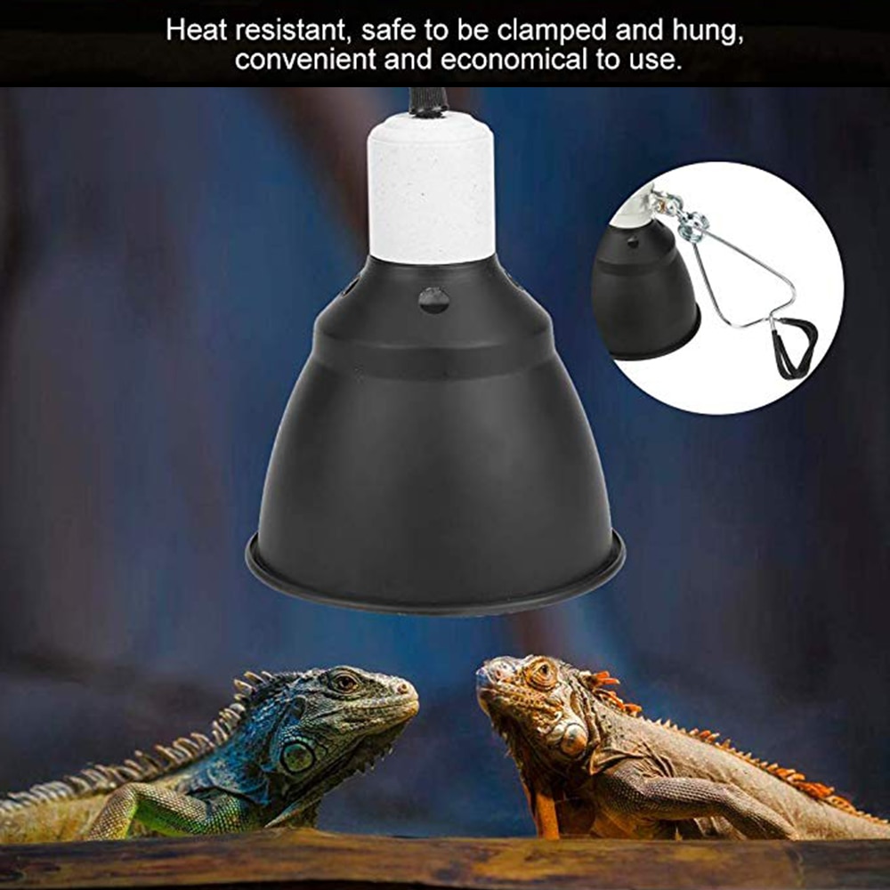 E27 Pet Heater Lamp Lampshade Holder UVA/UVB Feeding Box Lighting Sun Light Bulb Socket for Reptile Turtle Brooder Clamp Lamp