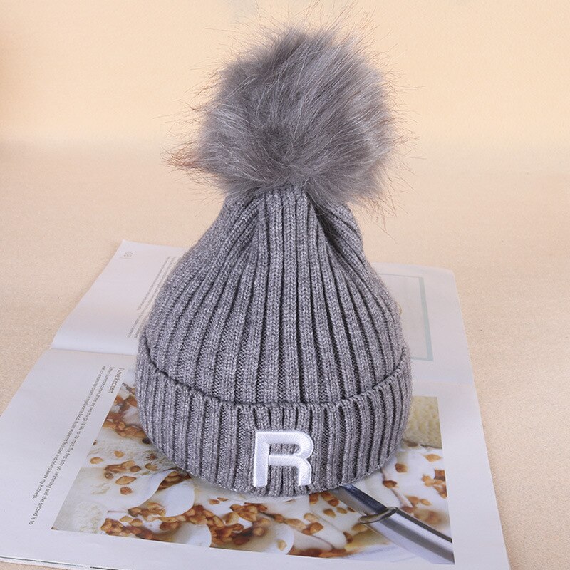 AHAHA Babybeanie kinderen jongens gebreide wintermuts jongens warme muts en sjaal kinderen, lichtgrijs, M