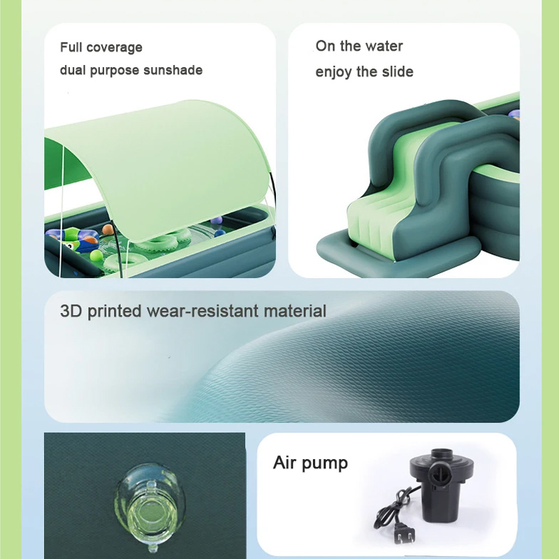 2.1/2.6/3.1M Inflatable Swimming Pool PVC Framed Swimming Pool Thickening Swimming Pool for Summer Outdoor Indoor