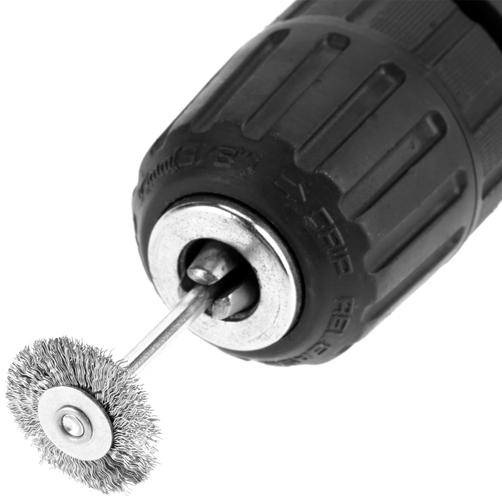 10Pcs 25mm Mini Stainless Steel Wire Brush Polishing Wheel Set for Grinder Power Accessory Tool