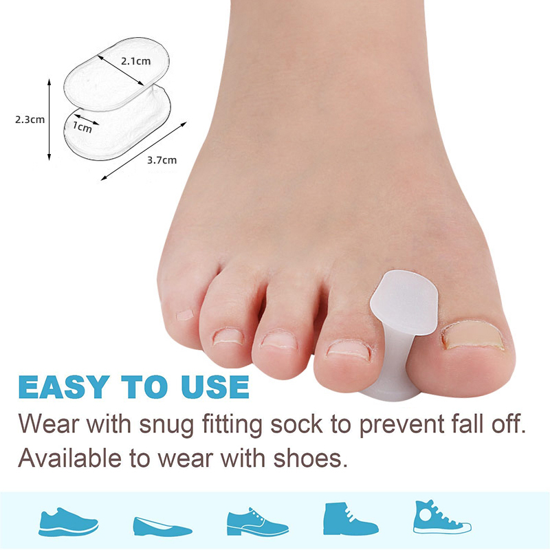 Pexmen 2/4/10Pcs Gel Toe Separator Hallux Valgus Bunion Corrector Straightener Soft Silicone Toe Protector Spacer Foot Care Tool: Dark Khaki